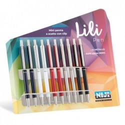 Penna mini a scatto da agenda colori assortiti Niji Italiana conf. 10 pezzi