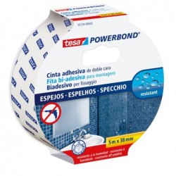 Nastro biadesivo Tesa Powerbond per specchi 3,8 cm x 5 m bianco Tesa