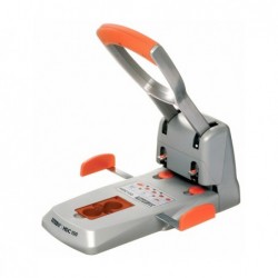 Perforatore HDC150 max 150 fogli 2 fori passo 8 cm grigio/arancio Rapid