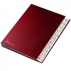 Classificatore alfabetico A/Z 640D 24x34 cm rosso Fraschini