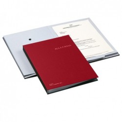 Libro firma 18 intercalari 24x34 cm rosso Fraschini