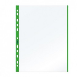 Buste forate con banda colorata Linear buccia 21 x 29,7 cm verde Favorit conf. 10 pezzi