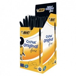 Penna sfera Cristal® punta fine 0,8 mm nero Bic conf. 50 pezzi