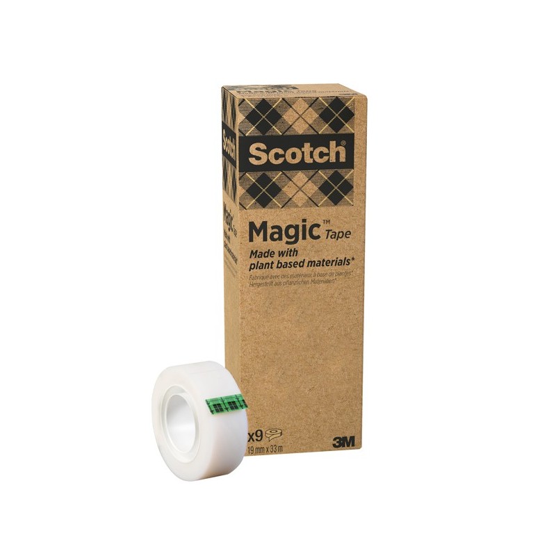 Nastro adesivo Magic™ 900 green 1,9 cm x 33 m trasparente Scotch Value Pack 9 rotoli