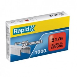 Punti Rapid Super Strong 21/6 (6/6) acciaio zincato metallo Rapid conf. 1000 pezzi