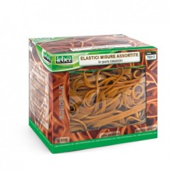 Elastici misure assortite 500 gr caucciù avana Lebez