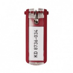 Portachiavi Key Clip rosso Durable conf. 6 pezzi