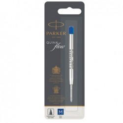 Refill sfera QuinkFlow punta media metallo blu Parker