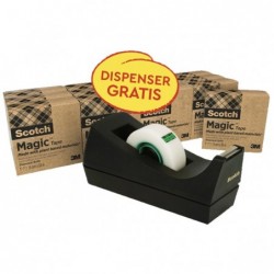 Dispenser C38 per nastri fino a 33 m 14 rotoli Scotch Magic™ 900 inclusi nero Scotch