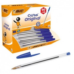 Penna a sfera Cristal punta media 1,0mm blu Bic conf. 90+10 pezzi