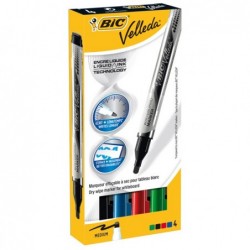 Marcatori Whiteboard Marker Velleda liquid Ink punta tonda 2,2mm astuccio 4 colori Bic