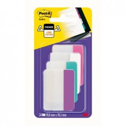 Segnapagina Post it® Index Strong 686PWAV per archivio 50,8 x 38,1 mm rosa/bianco/turchese/viola Post it® conf. 24 pz