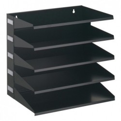 Portadocumenti Sorter Rack 33 x 36 x 25 cm 5 scomparti nero Durable