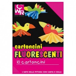 Cartelli fluo senza scritte 35x50 cm 260 gr colori assortiti CWR conf. 10 pezzi