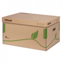 Scatola container EcoBox 34,5x43,9x24,2cm apertura superiore avana Esselte