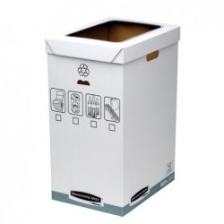 Cestino per riciclo Bankers Box System 30 x 60 x 50 cm 90 L bianco Fellowes