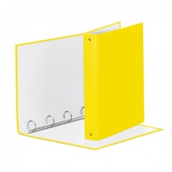 Raccoglitore Meeting 4 anelli tondi 30 mm dorso 4 cm 22x30 cm PPL giallo vivida Esselte