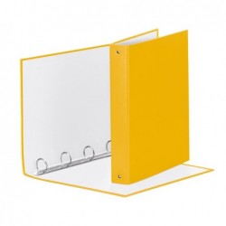 Raccoglitore Meeting 4 anelli tondi 30 mm dorso 4 cm 22x30 cm PPL giallo Esselte