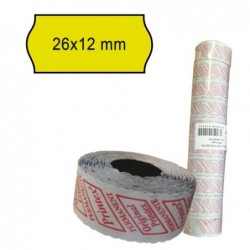 Rotolo da 1000 etichette a onda per Printex Smart 8/2612 26x12 mm adesivo permanente giallo Printex pack 10 rotoli