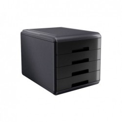 Cassettiera Mydesk 29,5 x 38,5 x 28,2 cm 4 cassetti da 4,5 cm grigio/nero Arda