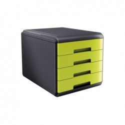 Cassettiera Mydesk 29,5 x 38,5 x 28,2 cm 4 cassetti da 4,5 cm grigio/verde Arda