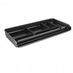 Vaschetta portacancelleria Mydesk 26,1x12,5x2,8 cm nero Arda