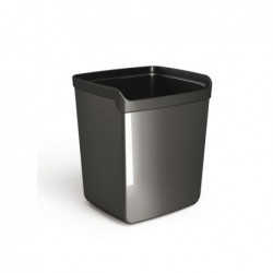 Bicchiere portapenne Mydesk 8,7x7,4x10 cm nero Arda