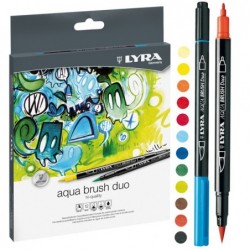 Pennarelli Aqua Brush Duo punte 2,00 4,00 mm Lyra astuccio 12 pezzi