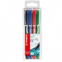 Fineliner Stabilo Sensor tratto 0,3mm 4 colori assortiti Stabilo conf. 4 pezzi