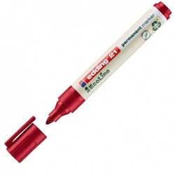 Marcatore 21 Ecoline punta conica da 1,503,00mm rosso inchiostro permanente Edding