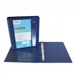 Raccoglitore personalizzabile Europa 4 anelli a D 30 mm dorso 4 cm 22x30 cm blu Favorit