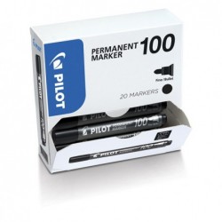 Marcatore Permanente Markers 100 punta tonda 4,5 mm nero Pilot conf. 15 + 5 pezzi