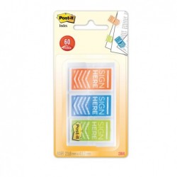 Segnapagina Post it® Index Medium SIGN HERE 682SHOBLEU 23,8 x 43,2 mm Post it® conf. 60 pezzi