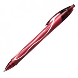 Penna a sfera a scatto Gelocity Quick Dry punta 0,7mm rosso Bic conf. 12 pezzi