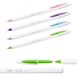 Penna a sfera Cristal Up con cappuccio punta media 1,2mm fun Bic conf. 20 pezzi