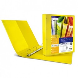 Raccoglitore personalizzabile Myto TI 4 anelli a D 17 mm dorso 2,5 cm 22x30 cm giallo Sei Rota