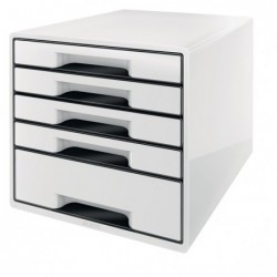 Cassettiera Drawer Cabinet Cube 5 28,7 x 27 x 36,3 cm bianco Leitz