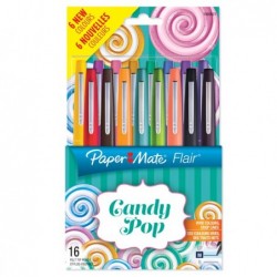 Pennarello Flair Nylon colori assortiti Candy Pop Papermate conf.16 pezzi