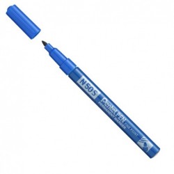 Marcatore permanente N50S punta tonda blu Pentel