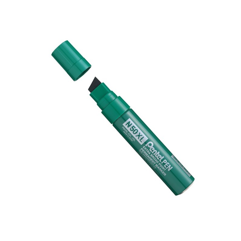 Marcatore permanente N50XL punta scalpello verde Pentel