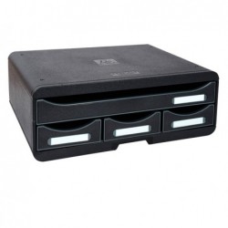 Cassettiera Toolbox 27 x 35,5 x 13,5 cm 4 cassetti nero Exacompta