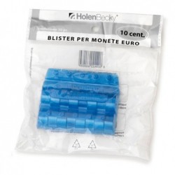 Portamonete PVC 10 cent blu HolenBecky blister 20 pezzi