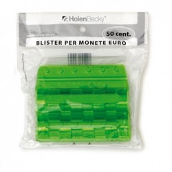 Portamonete PVC 50 cent verde HolenBecky blister 20 pezzi