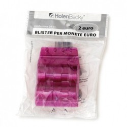 Portamonete PVC 2 euro viola HolenBecky blister 20 pezzi