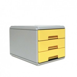 Mini cassettiera Keep Colour Pastel 17 x 25,4 x 17,7 cm grigio/giallo Arda