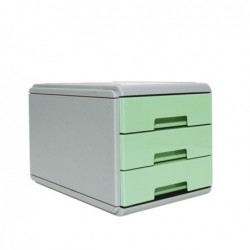 Mini Cassettiera Keep Colour Pastel 17 x 25,4 x 17,7 cm grigio/verde Arda