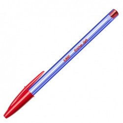 Penna a sfera con cappuccio Cristal Soft punta 1,2mm rosso Bic conf. 50 pezzi