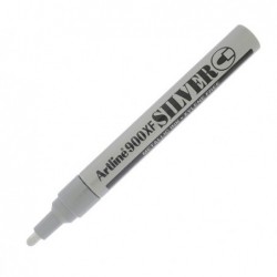 Marcatore permanente A 900 a vernice punta tonda 2,3 mm argento Artline