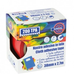 Nastro adesivo telato TPA 200 3,8 cm x 2,7 m rosso Eurocel