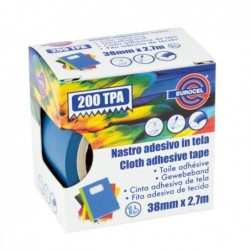 Nastro adesivo telato TPA 200 3,8 cm x 2,7 m blu Eurocel